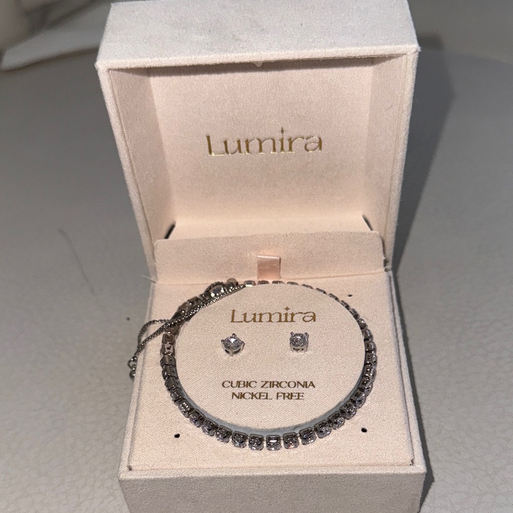 Silver Cubic Zirconia Jewelry Set Lumira